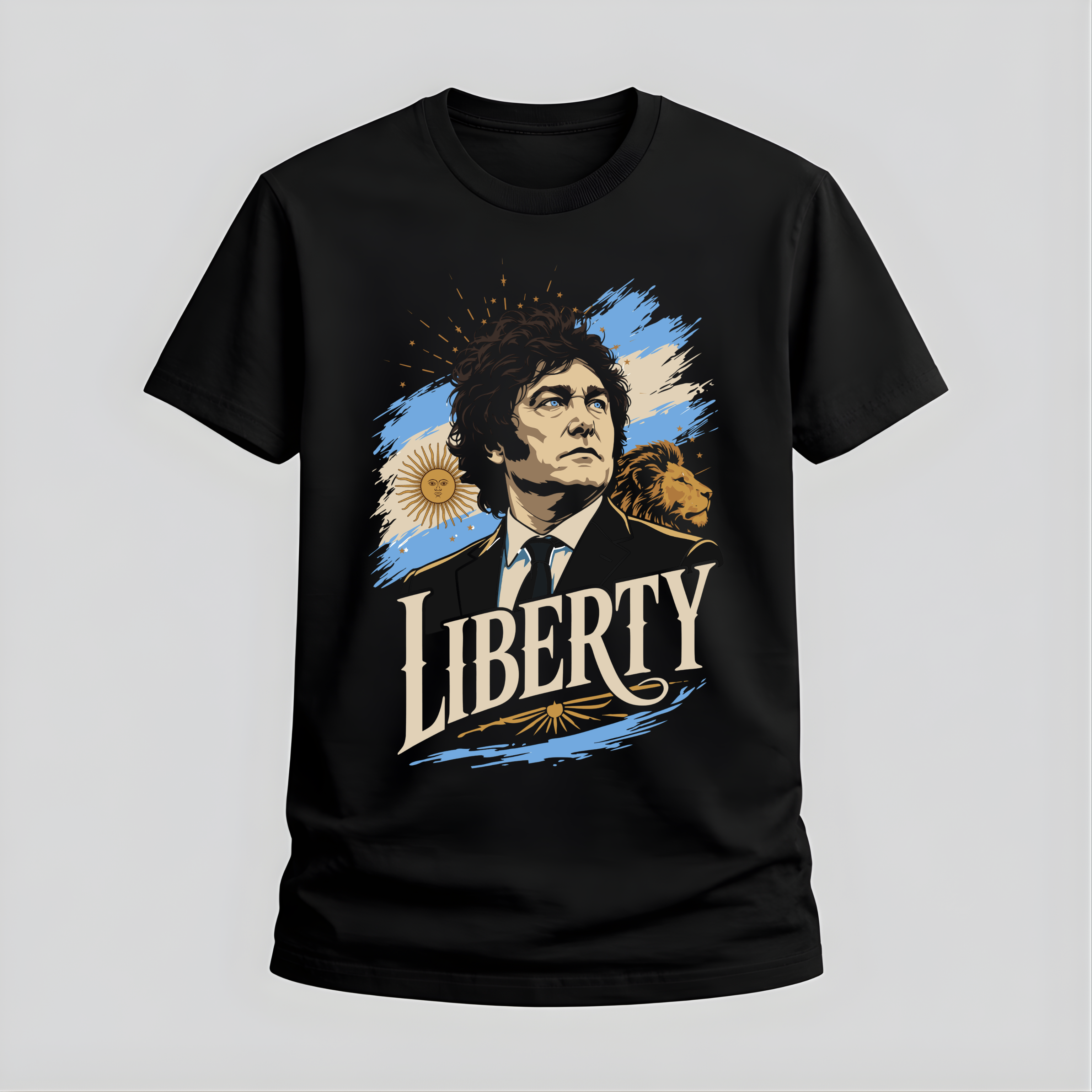 Футболка Хавьер Милей LIBERTY — чёрная